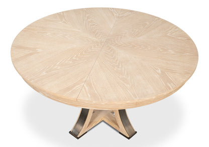 Tower Jupe Dining Table, Medium, Bleached Oak