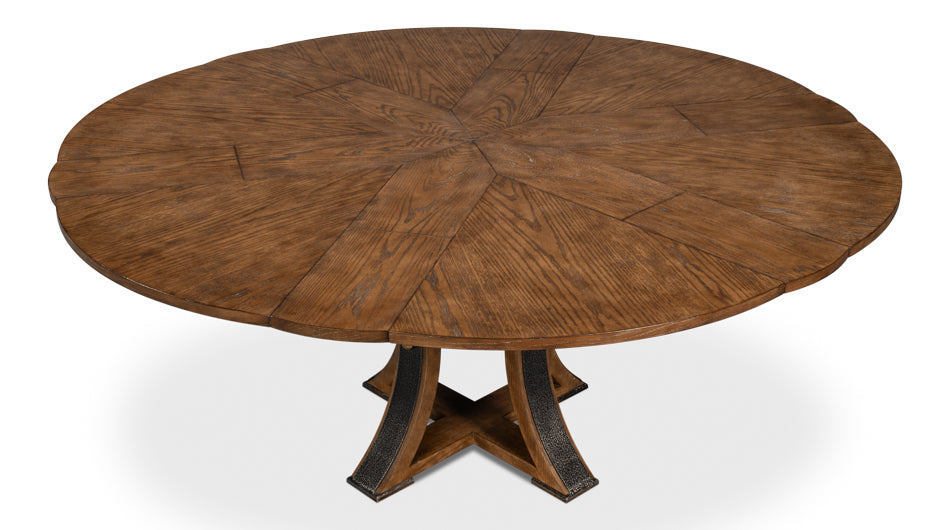 Tower Jupe Dining Table, Medium, Light Mink