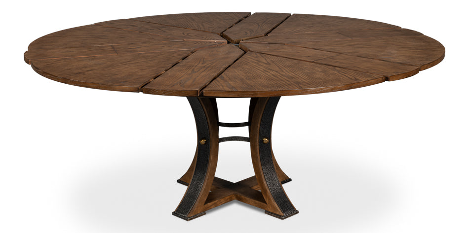 Tower Jupe Dining Table, Medium, Light Mink