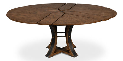 Tower Jupe Dining Table, Medium, Light Mink