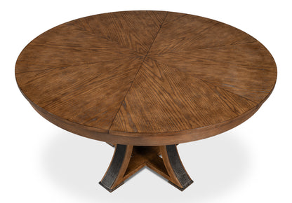 Tower Jupe Dining Table, Medium, Light Mink