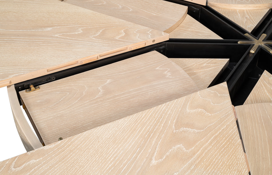 Tower Jupe Dining Table, Large, Bleached Oak