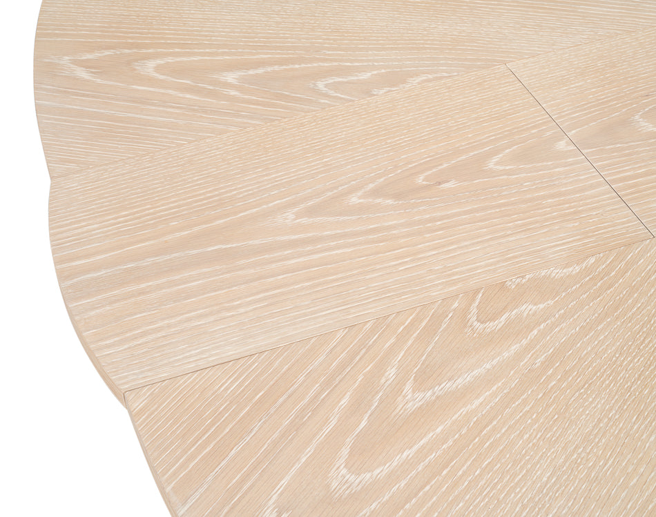 Tower Jupe Dining Table, Large, Bleached Oak