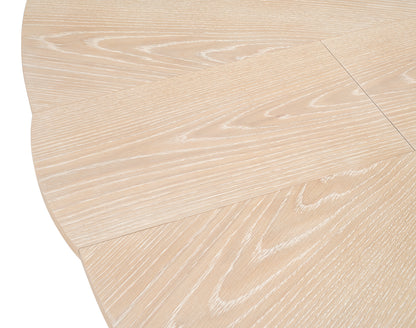 Tower Jupe Dining Table, Large, Bleached Oak