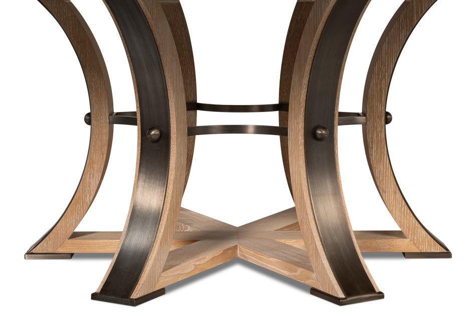 Tower Jupe Dining Table, Large, Bleached Oak