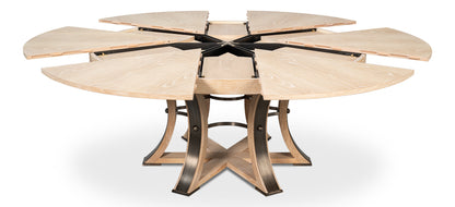 Tower Jupe Dining Table, Large, Bleached Oak