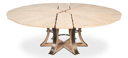 Tower Jupe Dining Table, Large, Bleached Oak