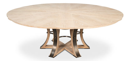 Tower Jupe Dining Table, Large, Bleached Oak