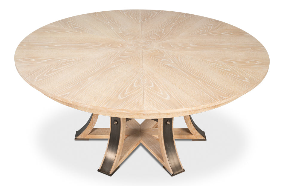 Tower Jupe Dining Table, Large, Bleached Oak