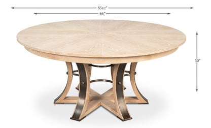 Tower Jupe Dining Table, Large, Bleached Oak