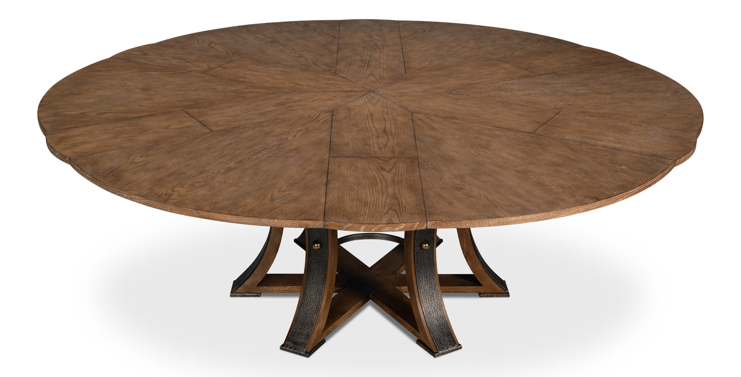 Tower Jupe Dining Table, Large, Light Mink