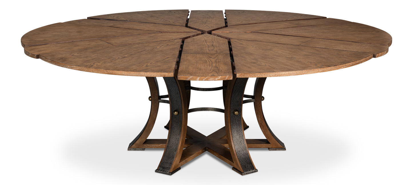 Tower Jupe Dining Table, Large, Light Mink