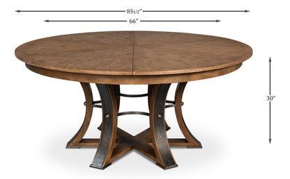 Tower Jupe Dining Table, Large, Light Mink