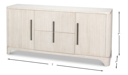 Topsail Credenza, Working White Finish