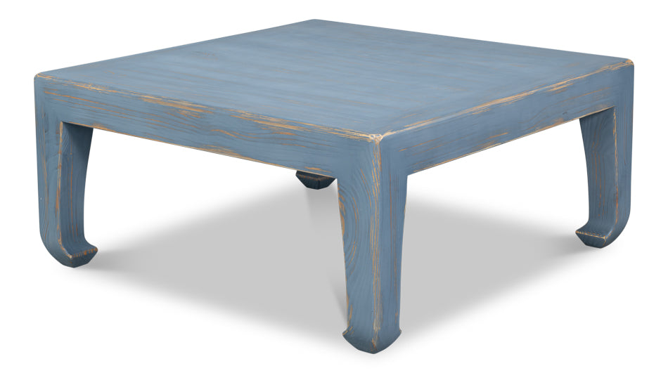 Classic Chinese Cocktail Table, Blue