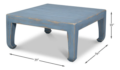 Classic Chinese Cocktail Table, Blue