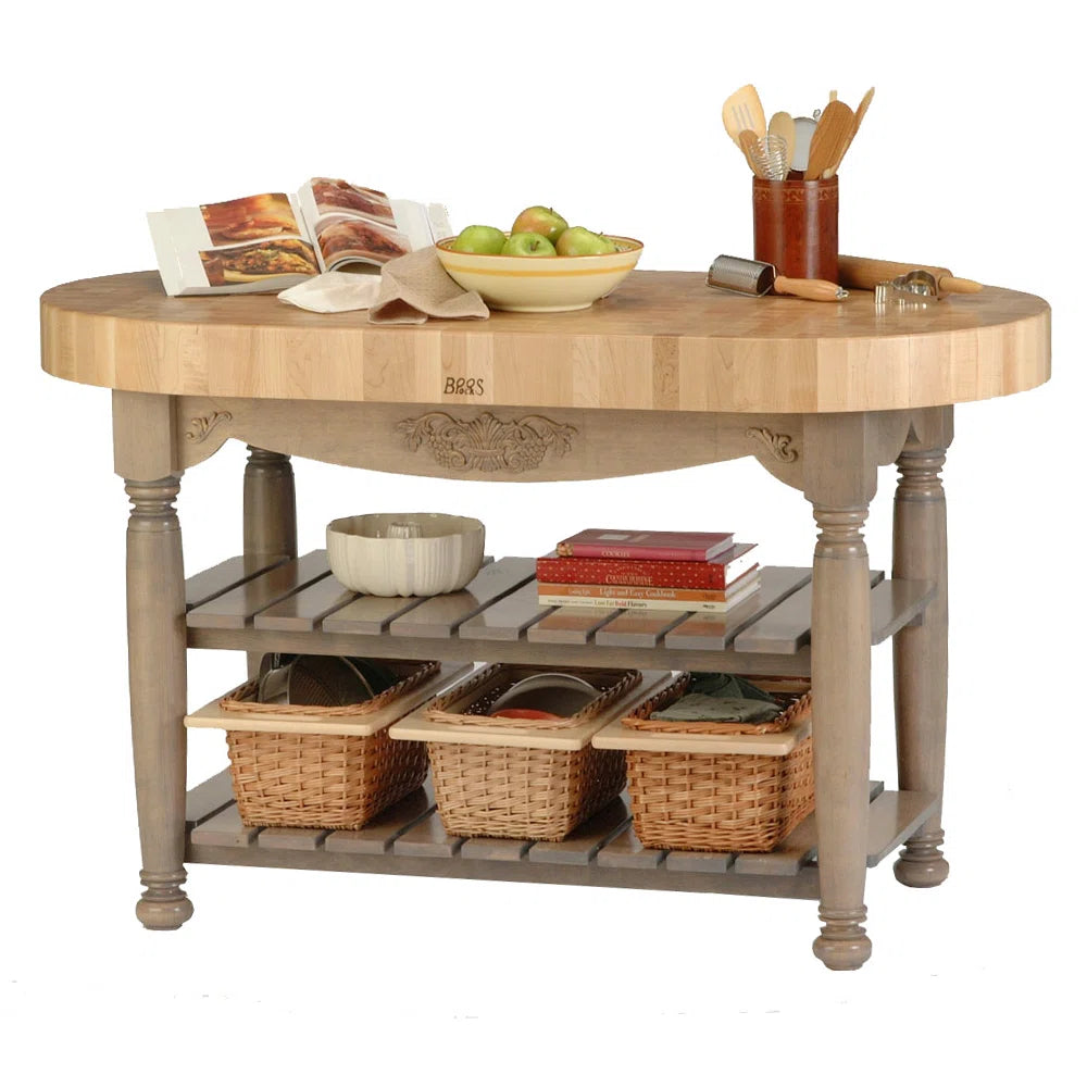 John Boos & Co. Northern Hard Rock Maple Harvest Kitchen Island Table