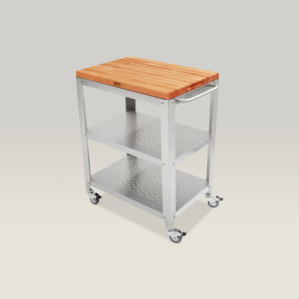 John Boos & Co. American Cherry Cucina Culinarte Kitchen Cart