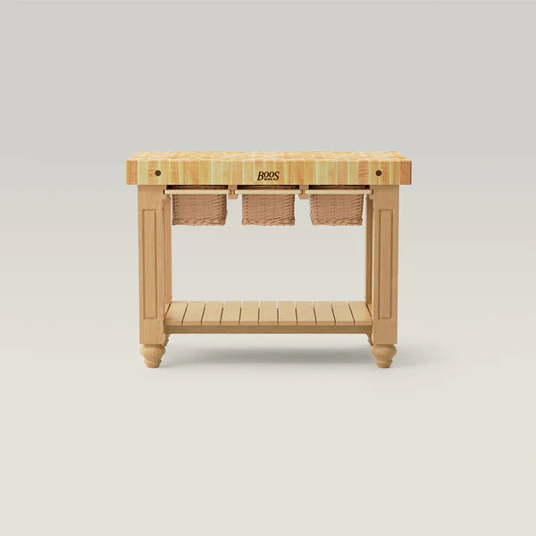 John Boos & Co. Northern Hard Rock Maple End Grain Gathering Block, Kitchen Island