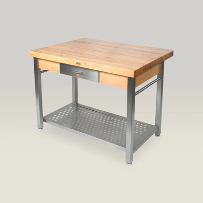 John Boos & Co. Cucina Grande Northern Hard Rock Maple, Edge Grain Top, Kitchen Island