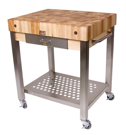 John Boos & Co. Northern Hard Rock Maple End Grain Cucina Technia Kitchen Cart