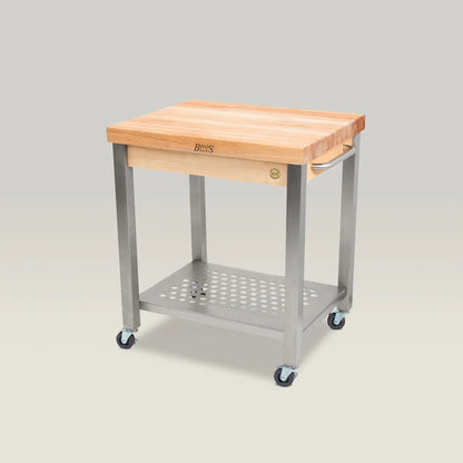 John Boos & Co. Northern Hard Rock Maple Edge Grain Cucina Technia Kitchen Cart