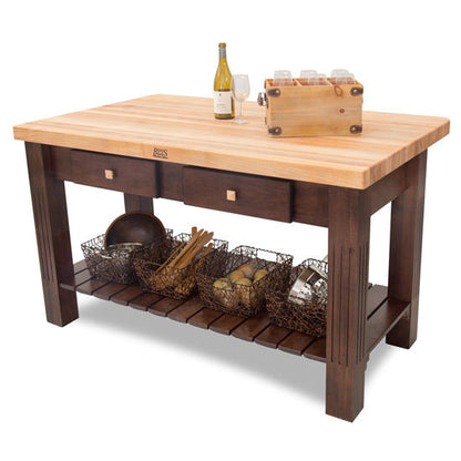 John Boos & Co. Northern Hard Rock Maple Grazzi Kitchen Island - Edge Grain