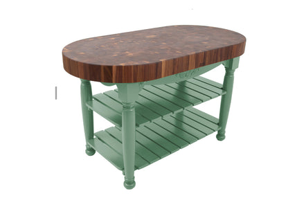 John Boos & Co. Walnut End Grain Harvest Kitchen Island Table