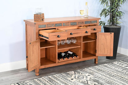 Sunny Designs Wood Buffet with Natural Slate - Sedona