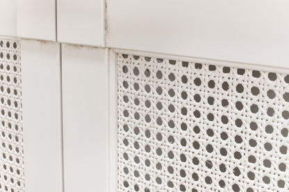 Luciana 6 Cane Door Buffet, Cortina White