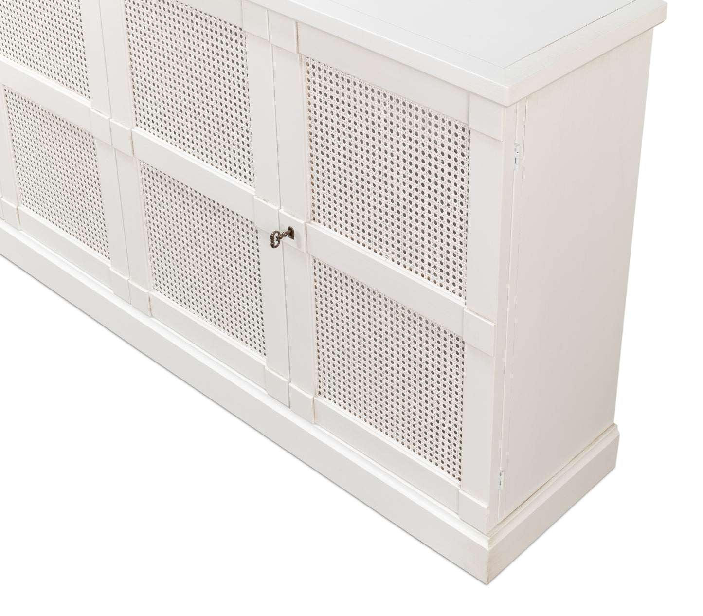 Luciana 6 Cane Door Buffet, Cortina White