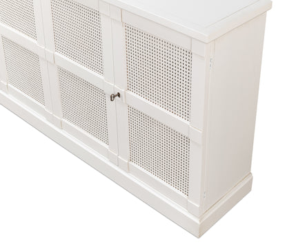Luciana 6 Cane Door Buffet, Cortina White