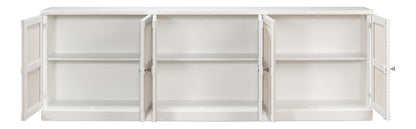 Luciana 6 Cane Door Buffet, Cortina White