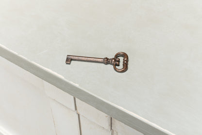 Luciana Wood Doors Buffet, Stucco White Grey