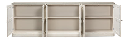 Luciana Wood Doors Buffet, Stucco White Grey