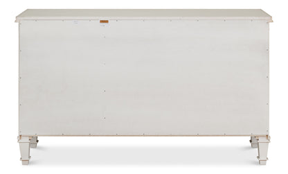 Louis Xvi Buffet, White/White, Gray Quartz