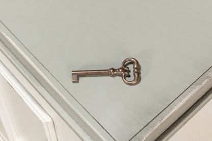 Louis Xvi Buffet, White/White, Gray Quartz