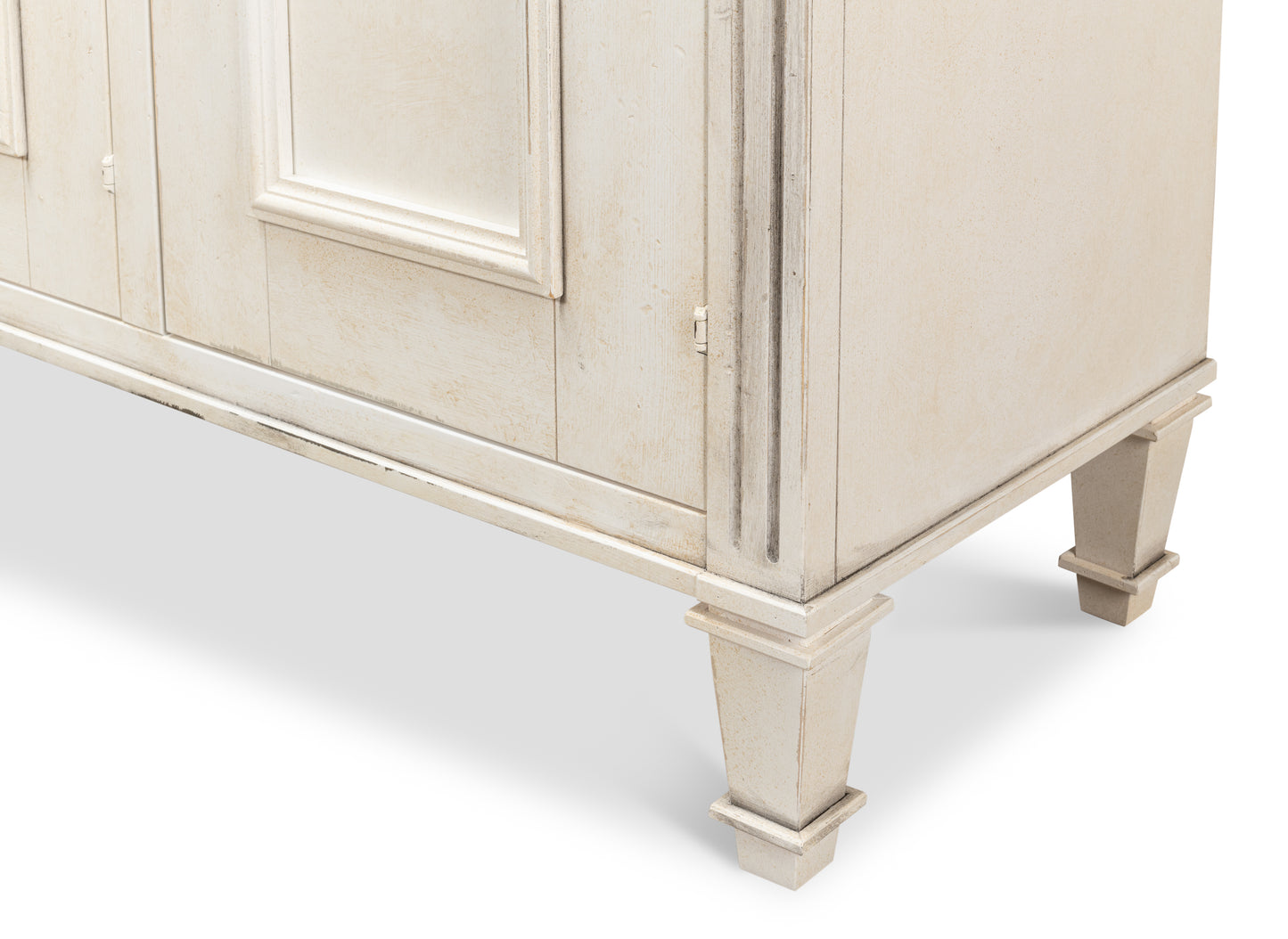 Louis Xvi Buffet, White/White, Gray Quartz