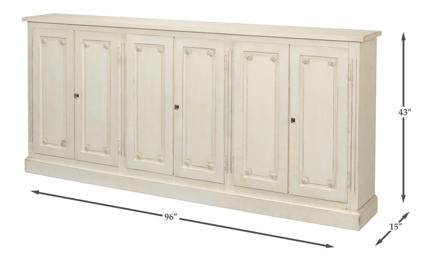 Bellagio Sideboard, 96", White