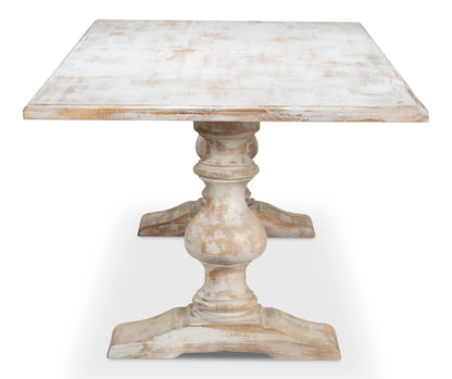 Lionisio Trestle Table, Disrupted White