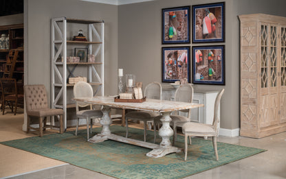 Lionisio Trestle Table, Disrupted White