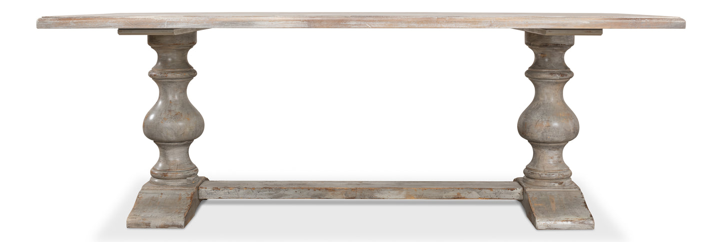 Lionisio Trestle Table, Grey Oak