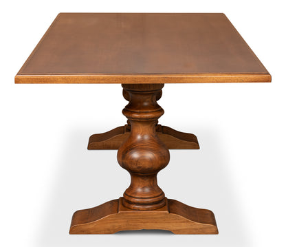 Lionisio Trestle Table, Noce Antica