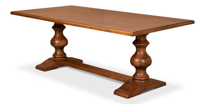 Lionisio Trestle Table, Noce Antica