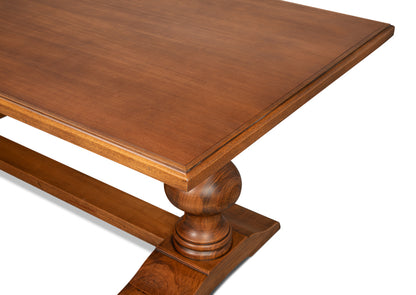 Lionisio Trestle Table, Noce Antica