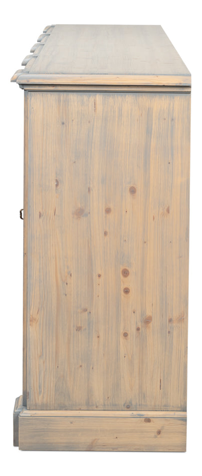 Crested Wall Cabinet, Carmine Legno Tran