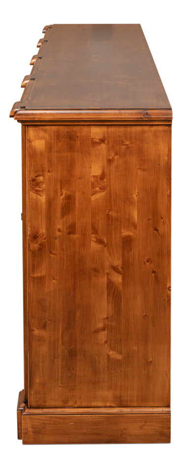 Crested Wall Cabinet, Noce Anticato