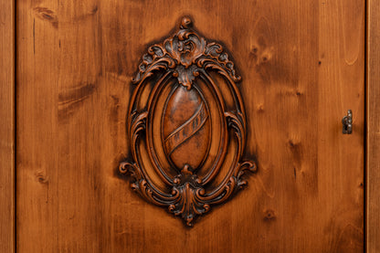 Crested Wall Cabinet, Noce Anticato