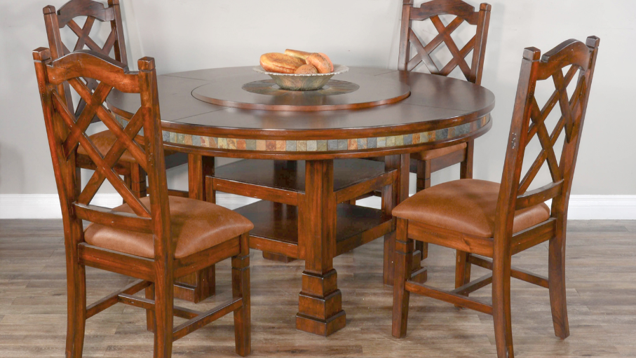 Sunny Designs 60"R Table with Lazy Susan - Santa Fe