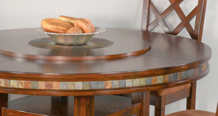 Sunny Designs 60"R Table with Lazy Susan - Santa Fe